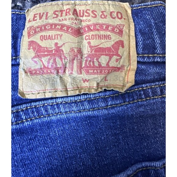 Levi‎ Denim Straight-Leg Jeans With Classic Fit & Zipper Fly Waist  36 Length 30 - Picture 7 of 14
